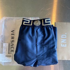 Versace Greek Logo Swim Shorts